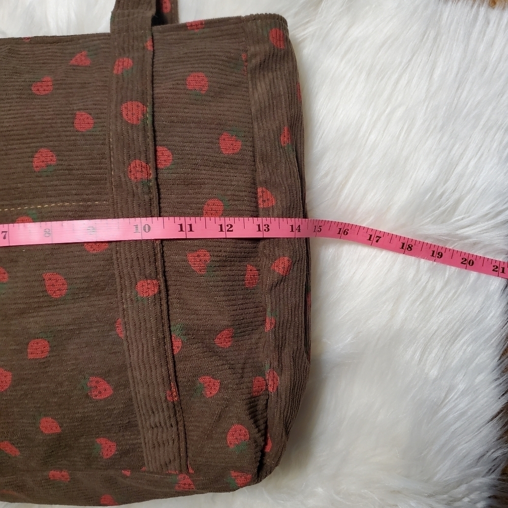 Brown Corduroy Strawberry π Bag - Picture 5 of 9